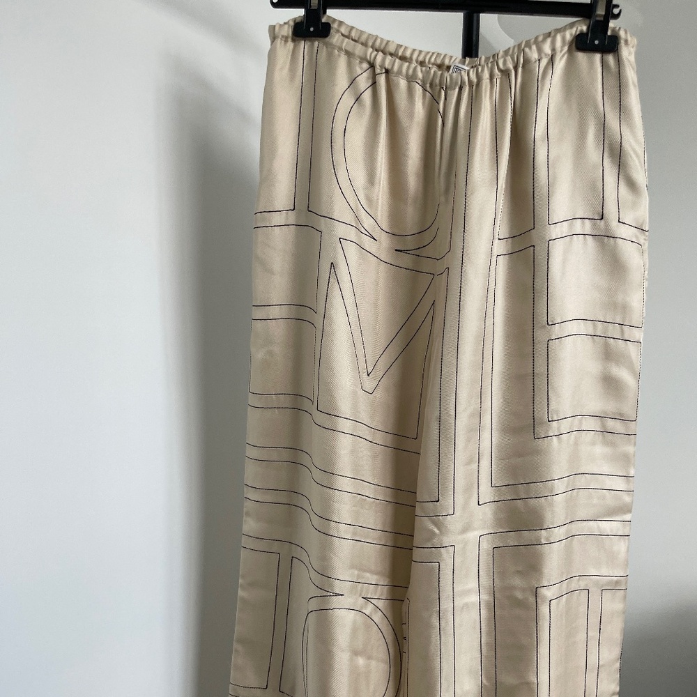Toteme Silk Monogram Trouser Brand New Size 42